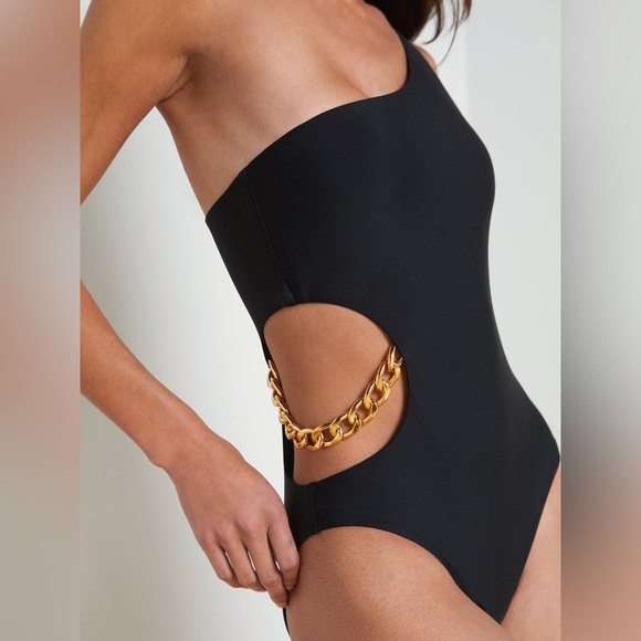 L’AGENCE Ava Chain One-Piece Swims, Size Large, $275 - Picture 5 of 16